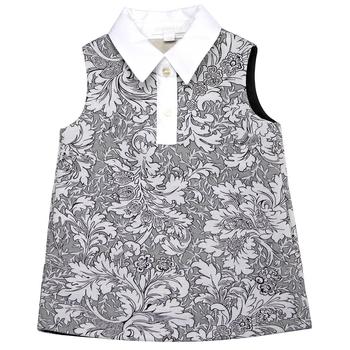 推荐Burberry Girls Mid Grey Melange Floral Printed Dress, Size 4Y商品