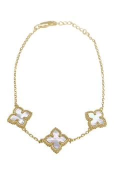 ADORNIA | Mother of Pearl Flower Station Bracelet,商家Nordstrom Rack,价格¥150
