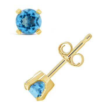 商品Macy's | Gemstone Stud Earrings in 14K Yellow Gold,商家Macy's,价格¥646图片