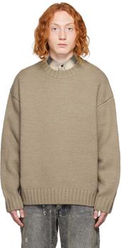 FRAME | Taupe Chunky Sweater商品图片,额外8.5折, 独家减免邮费, 额外八五折