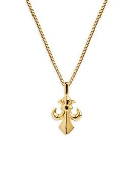 AWE INSPIRED | 14K Gold Vermeil Fleur De Lis Pendant Necklace,商家Saks OFF 5TH,价格¥559