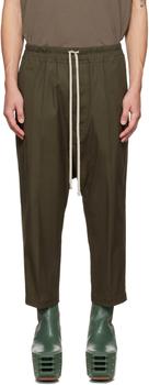 rick owens男裤, Rick Owens | 绿色 Cropped 长裤商品图片 
