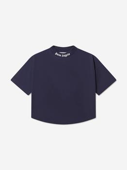 推荐Palm Angels Navy Kids Chest Logo T-Shirt商品