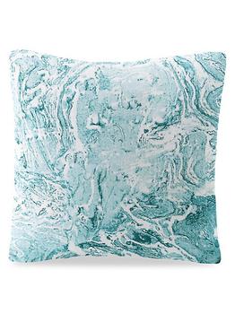 商品Marble-Print Linen Pillow图片