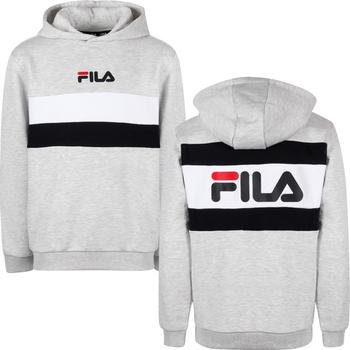 推荐Striped logo print hoodie in gray商品