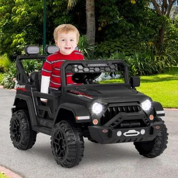 Hivvago | 12V Electric Kids Ride on Truck with Remote Control and Music-Black,商家Premium Outlets,价格¥1449