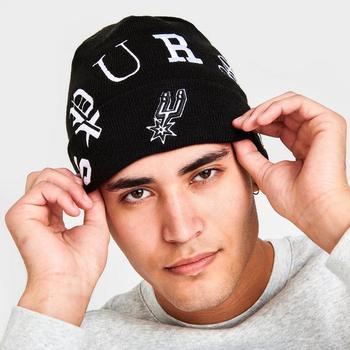 推荐New Era San Antonio Spurs NBA Blackletter Knit Beanie Hat商品