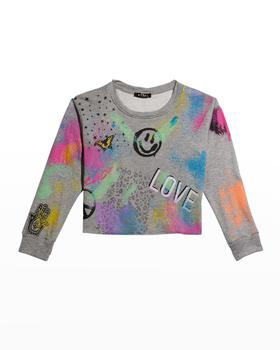 推荐Girl's Airbrush Graphic Sweatshirt, Size 4-6商品