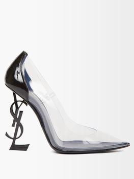 ysl高跟鞋价格, Yves Saint Laurent | Opyum YSL-heel leather and PVC pumps商品图片 