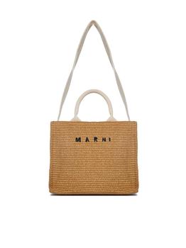 推荐Marni Logo Embroidered Small Basket Bag商品