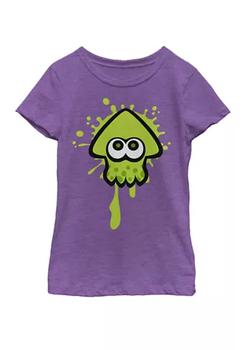 推荐Girls 7-16 Splatoon Green Inkling Squid Splat Short Sleeve Graphic T-Shirt商品