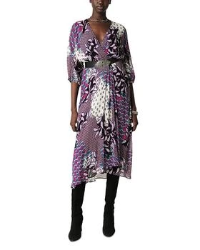 ba&sh | Robe Blake Printed Faux Wrap Midi Dress 5.9折