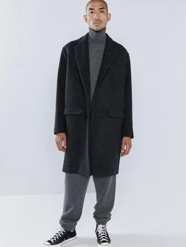 推荐Single-breasted wool-blend coat商品