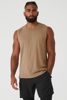 商品Alo | The Triumph Muscle Tank - Gravel,商家Alo yoga,价格¥367图片