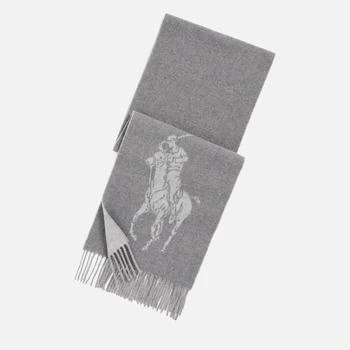 推荐Polo Ralph Lauren Men's Big Pony Jacquard Scarf - Mid Grey/Light Grey商品