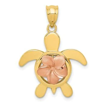 Macy's | Plumeria Turtle Pendant in 14k Yellow and Rose Gold,商家Macy's,价格¥2919