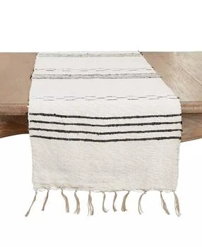 Saro Lifestyle | Sleek Striped Table Runner, 16"x72",商家Macy's,价格¥374