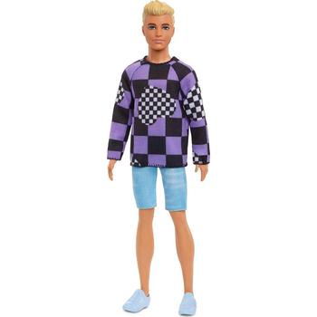 商品Ken Fashionistas Doll with Blonde Hair in Checkered Sweater,商家Macy's,价格¥81图片