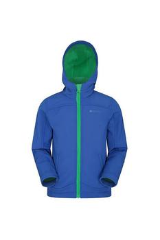 推荐Childrens/Kids Exodus Water Resistant Soft Shell Jacket Bright Blue商品