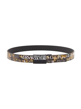 Versace | Barocco Logo-Print Black Faux Leather Belt Man Versace Jeans Couture商品图片,8.6折