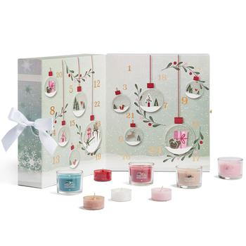 商品Yankee Candle | Yankee Candle 扬基 天然香薰蜡烛雪球仙境日历24件套装  (12 x 37g & 12 x 9.8g),商家Unineed,价格¥517图片