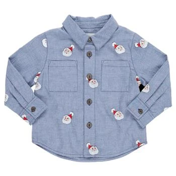 Pink Chicken | Boys Jack Shirt In Santa Embroidery,商家Premium Outlets,价格¥413