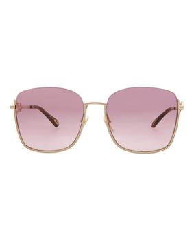 Chloé | Chloe Square-Frame Metal Sunglasses商品图片,3.1折×额外9折, 额外九折