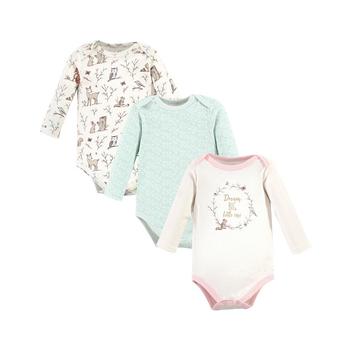 Hudson | Baby Girls Long Sleeve Bodysuits, Pack of 3商品图片,