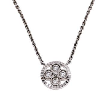 lv项链, [二手商品] Louis Vuitton | Louis Vuitton Blossom BB Diamond 18k White Gold Pendant Necklace商品图片 4.3折, 满1件减$100, 满减