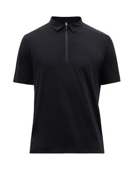 product Frame quarter-zip wool-blend jersey polo shirt image