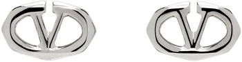 Valentino | Silver VLogo Boldies Earrings,商家Ssense US,价格¥3762