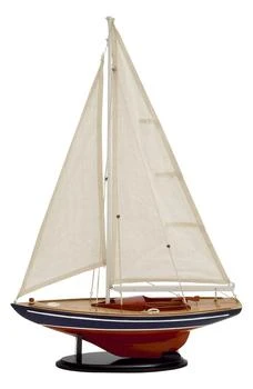 WILLOW ROW | Dark Brown Wood Sailboat Sculpture with Lifelike Rigging,商家Nordstrom Rack,价格¥531