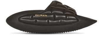 Balmain | B-IT 马特拉斯纹皮革穆勒鞋商品图片,包邮包税