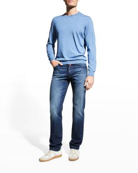 Kiton | Men's Heathered Cotton Crewneck Sweater商品图片,
