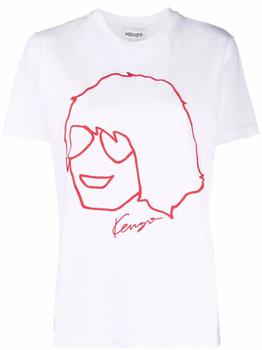 Kenzo | Kenzo Ladies Tribute Logo Cotton T-shirt In White, Size Medium商品图片,5折
