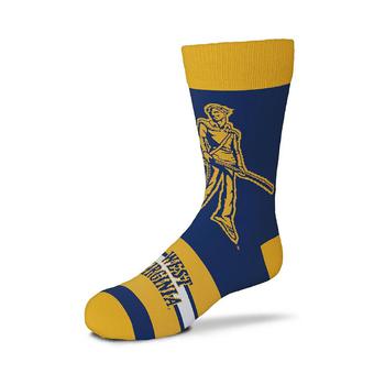 商品For Bare Feet | Boys and Girls Youth West Virginia Mountaineers Mascot Madness Crew Socks,商家Macy's,价格¥108图片