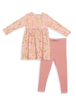 商品Little Girl's Pearadise Printed Dress & Leggings Set图片