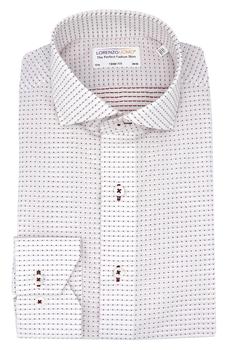 Lorenzo Uomo, Lorenzo Uomo | Square Dot Print Long Sleeve Trim Fit Shirt商品图片 3.9折