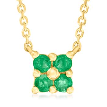商品Ross-Simons Emerald Necklace in 14kt Yellow Gold,商家Premium Outlets,价格¥2548图片