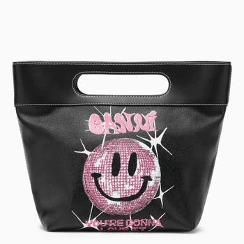 Ganni | GANNI Smiley tote bag black and pink 6.6折