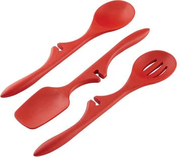 Rachael Ray | Rachael Ray Nonstick Utensils/Lazy Spoonula, Solid and Slotted Spoon, 3 Piece Set, Red,商家Premium Outlets,价格¥205