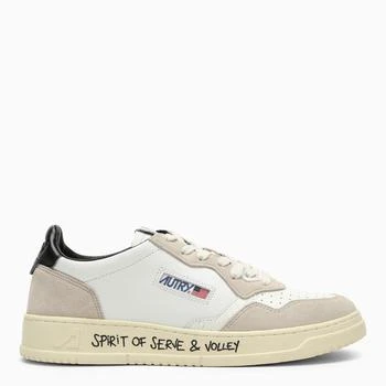 Autry | Medalist trainer in white/black leather and suede 满$110享9折, 满折