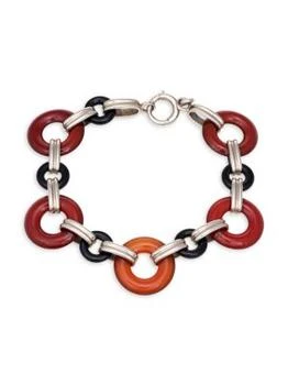 [二手商品] Sophie Jane | Vintage Art Deco 14K White Gold, Carnelian & Onyx Bracelet,商家Saks OFF 5TH,价格¥23820