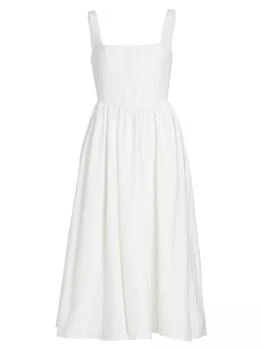 Wayf | Stretch Cotton Corset Midi-Dress 