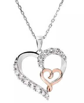 Macy's | Women's 14K Rose Gold Plated Heart Pendant Necklace in Sterling Silver,商家Macy's,价格¥450