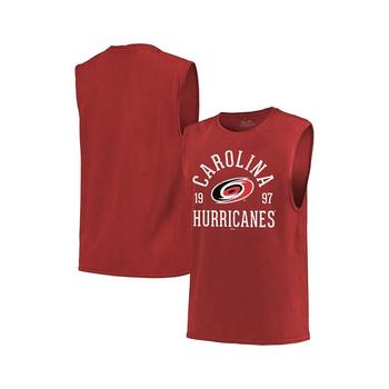 Majestic衣服, Majestic | Men's Threads Red Carolina Hurricanes Softhand Muscle Tank Top商品图片 7.4折