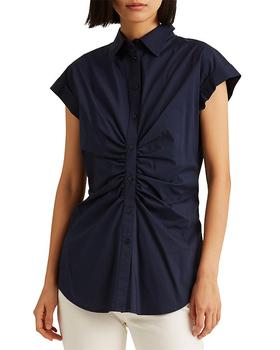 拉夫劳伦衬衫真假, Ralph Lauren | Shirred Short Sleeve Shirt商品图片 5折×额外7折x额外9折, 额外七折, 额外九折