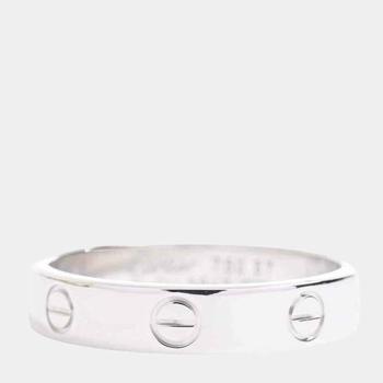 美国卡地亚戒指, [二手商品] Cartier | Cartier Love Wedding Band 18K White Gold Ring EU 57商品图片 7.7折