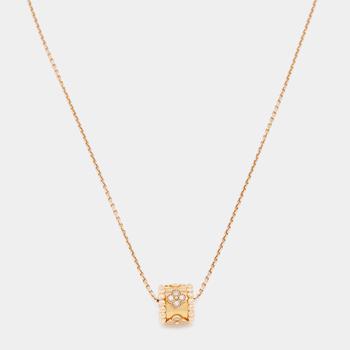 商品Van Cleef & Arpels Perlée Clover Diamonds 18k Rose Gold Pendant Necklace,商家The Luxury Closet,价格¥28855图片
