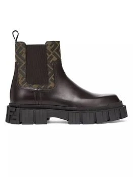 Fendi | Force Leather Lug-Sole Chelsea Boots 独家减免邮费